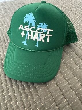 Ascot + Hart Green Trucker Hat